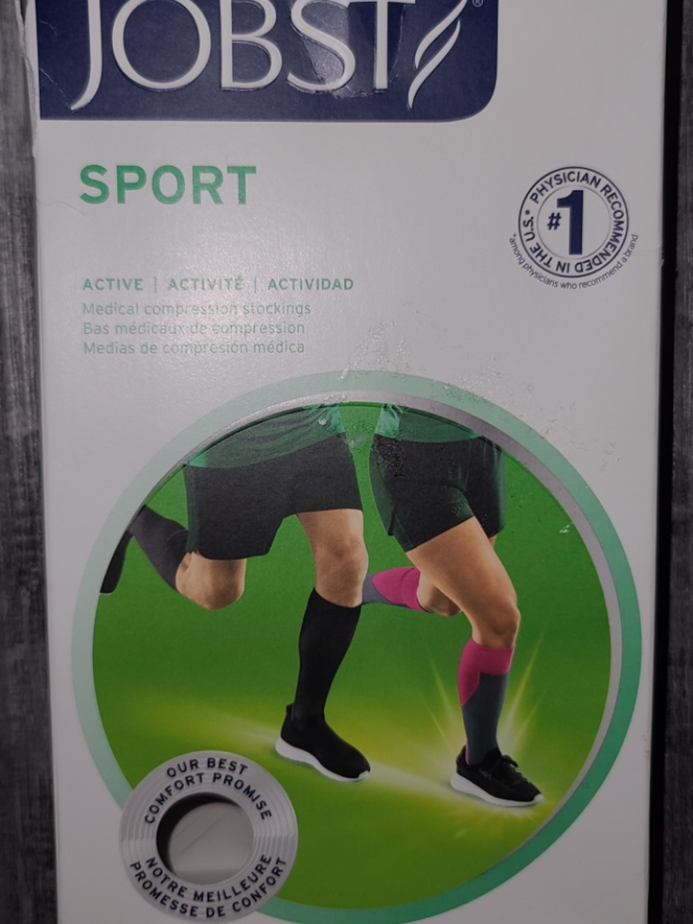 JOBST Sport Compression Socks, 20-30 mmHg size Large NWOT - Picture 2 of 5